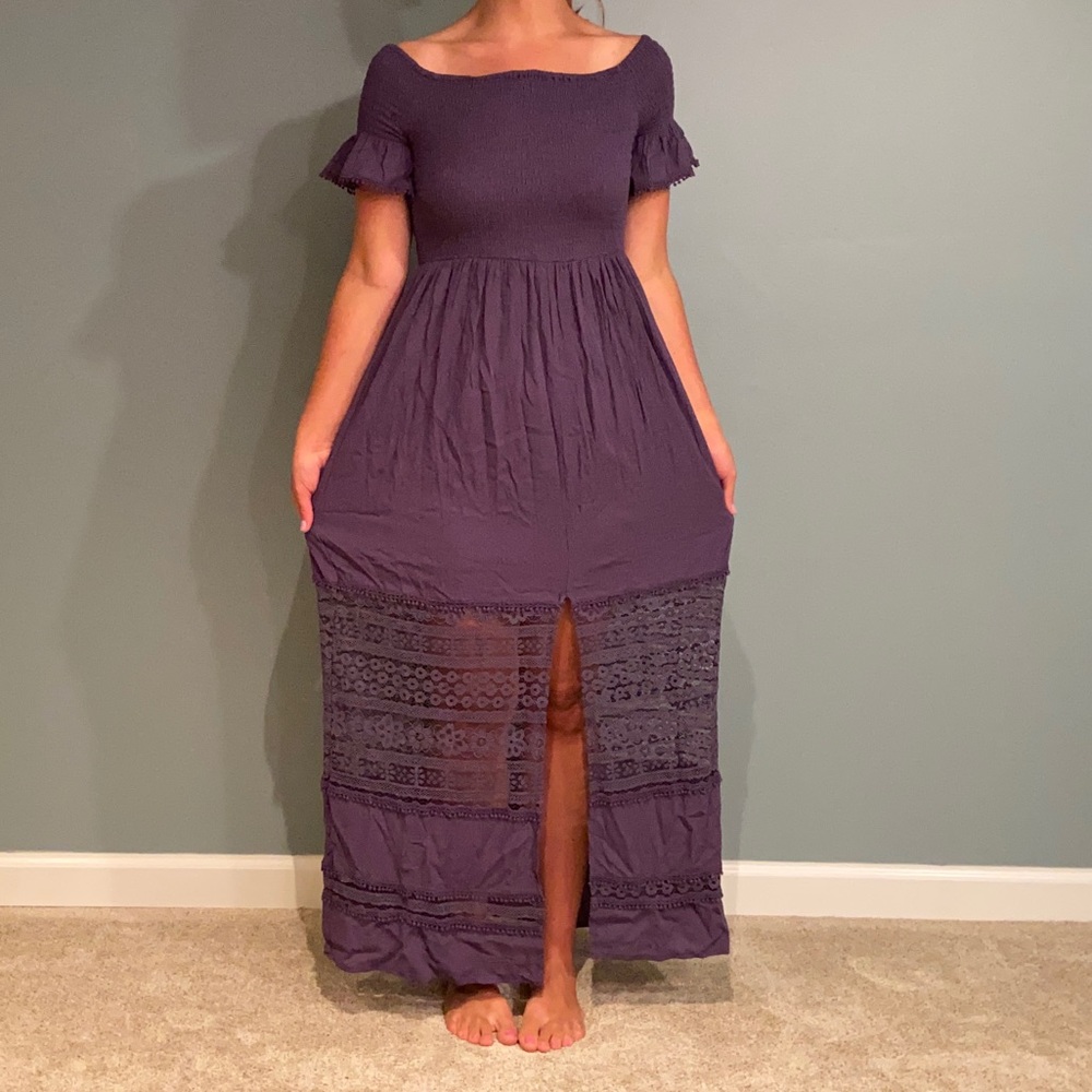 Purple maxi dress